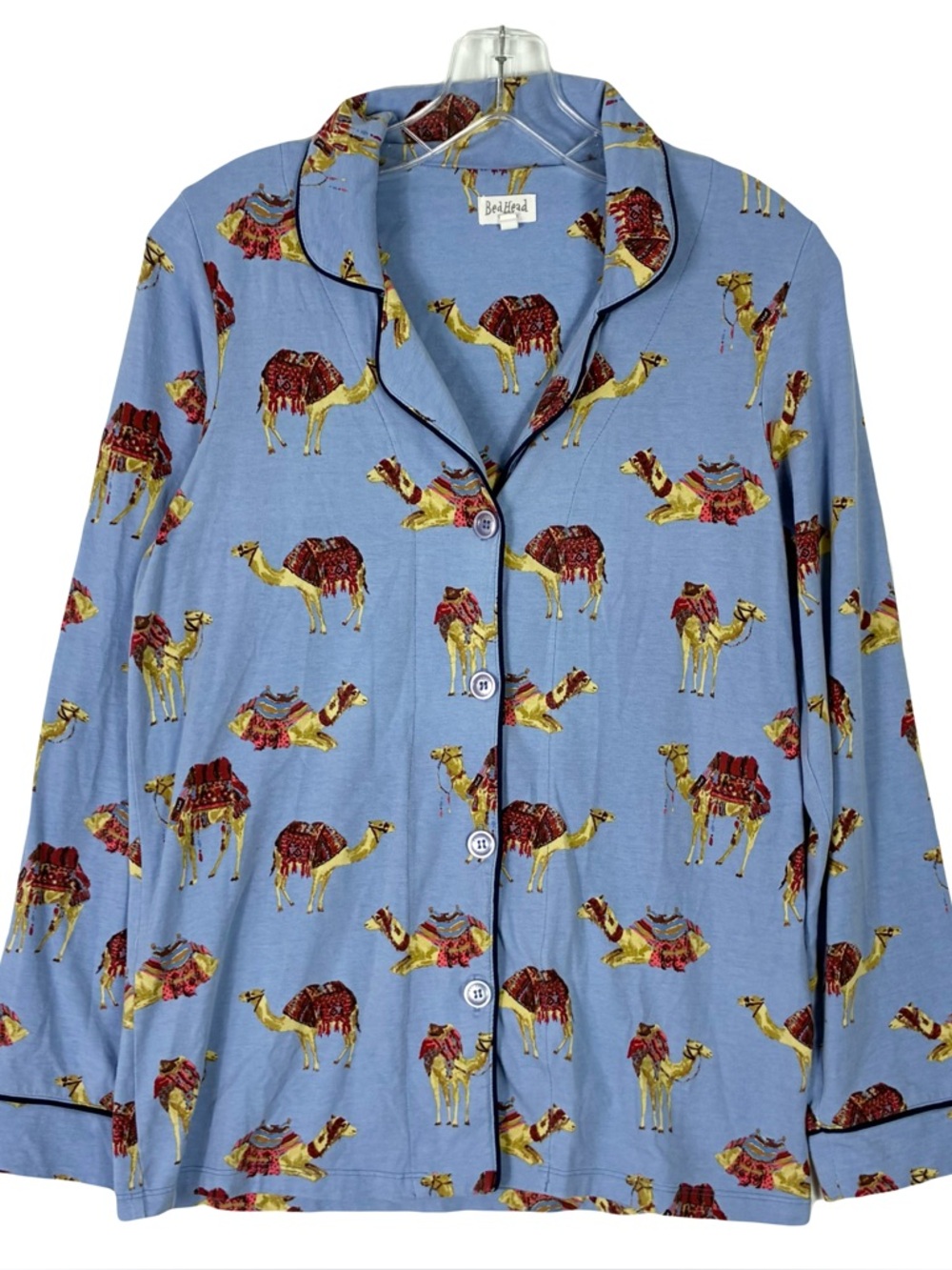 BedHead Camel Printed Pajama Shirt Top Womens XS